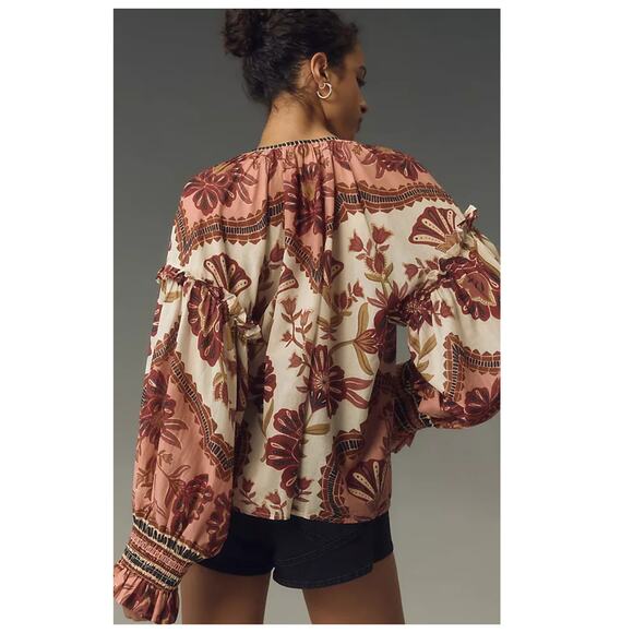 Farm Rio Riad Botanical Blouse Size XS - Picture 2 of 14